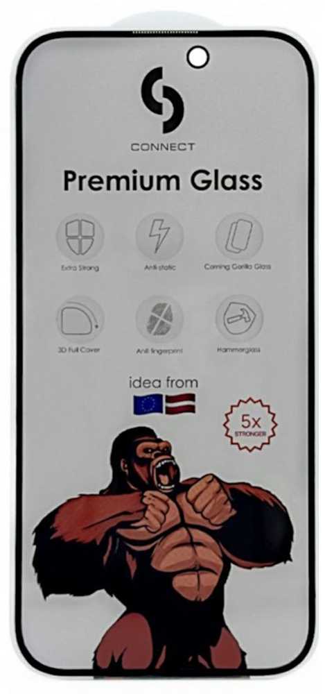 Connect Apple iPhone 14 / 13 / 13 Pro Privacy 3D Corning Gorilla Glass 5X stong Juodas