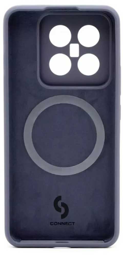 Connect Xiaomi 14 Premium Quality Magnetic Soft Touch Silikoninis dėklas Midnight Mėlyna
