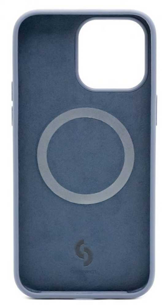 Connect Apple iPhone 14 Pro Max Premium Magsafe Soft Touch Silikoninis dėklas New Function Midnight Mėlyna