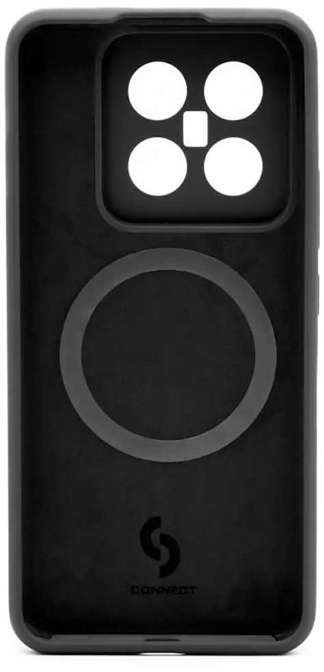 Connect Xiaomi 14 Pro Premium Quality Magnetic Soft Touch Silikoninis dėklas Juodas