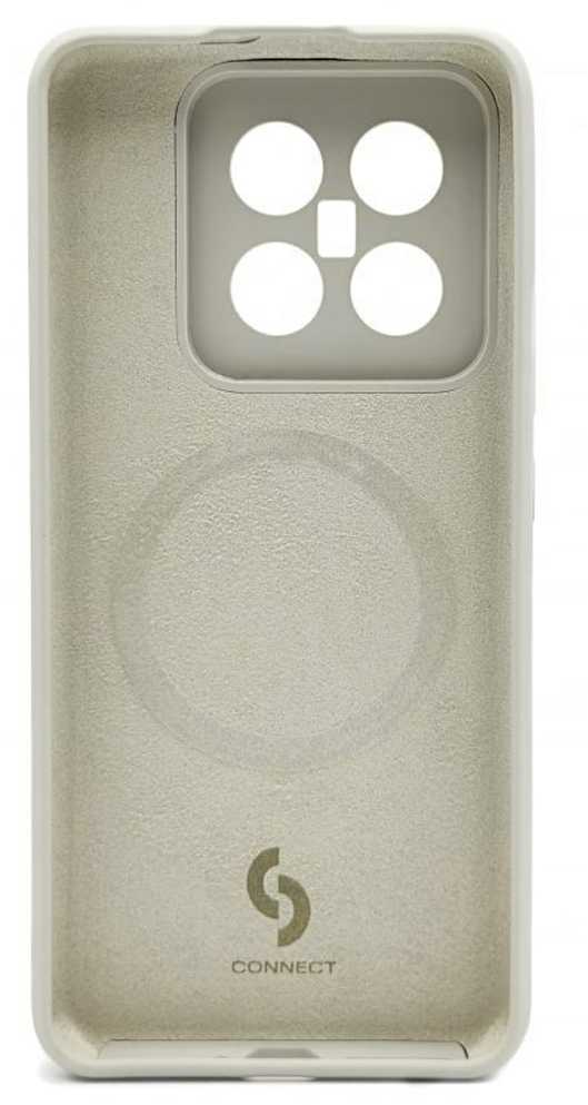 Connect Xiaomi 14 Pro Premium Quality Magnetic Soft Touch Silikoninis dėklas Pilkas