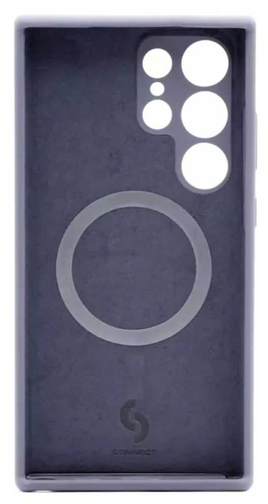 Connect Samsung Galaxy S24 Ultra Premium Quality Magnetic Soft Touch Silikoninis dėklas Midnight Mėlyna