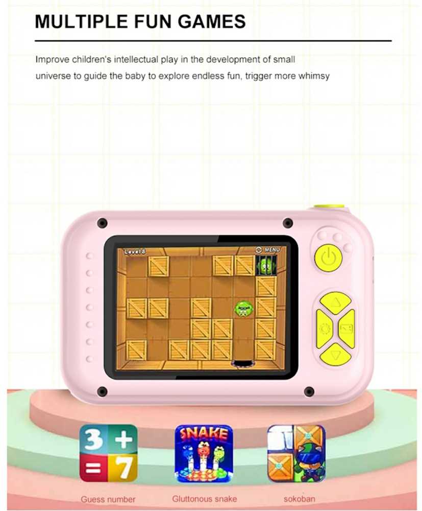 CP aviBērnu Nolokāmas linzas Foto un Video Kamera ar MicroSD 2'' LCD krāsu displeju Zila