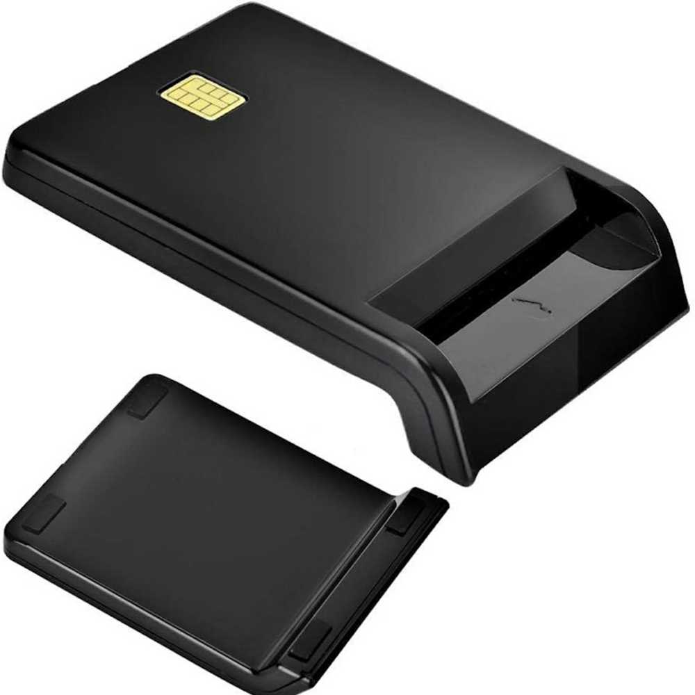 CP ID2 USB 2.0 ID kartes lasītājs 80cm vads 420 Kb/s (6.5x6cm) Melns
