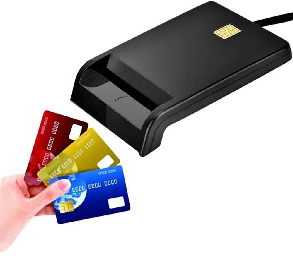 CP ID2 USB 2.0 ID kartes lasītājs 80cm vads 420 Kb/s (6.5x6cm) Melns
