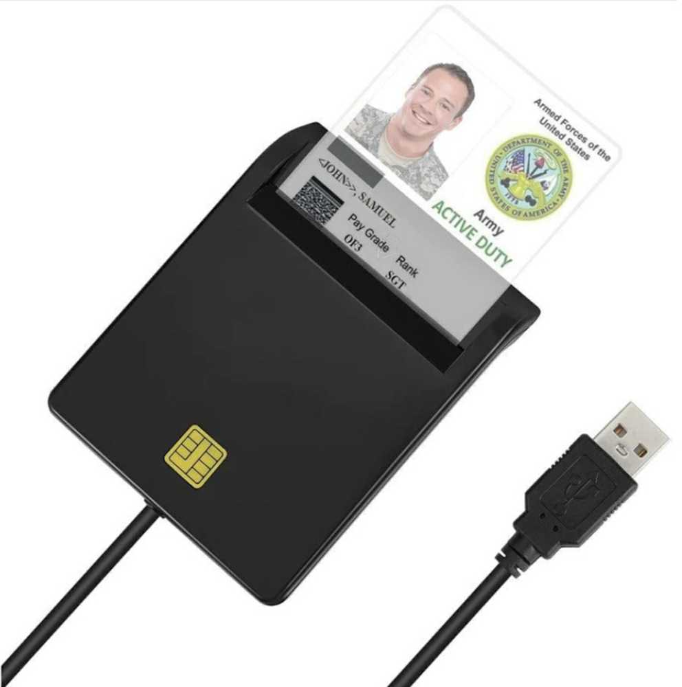 CP ID2 USB 2.0 ID kartes lasītājs 80cm vads 420 Kb/s (6.5x6cm) Melns