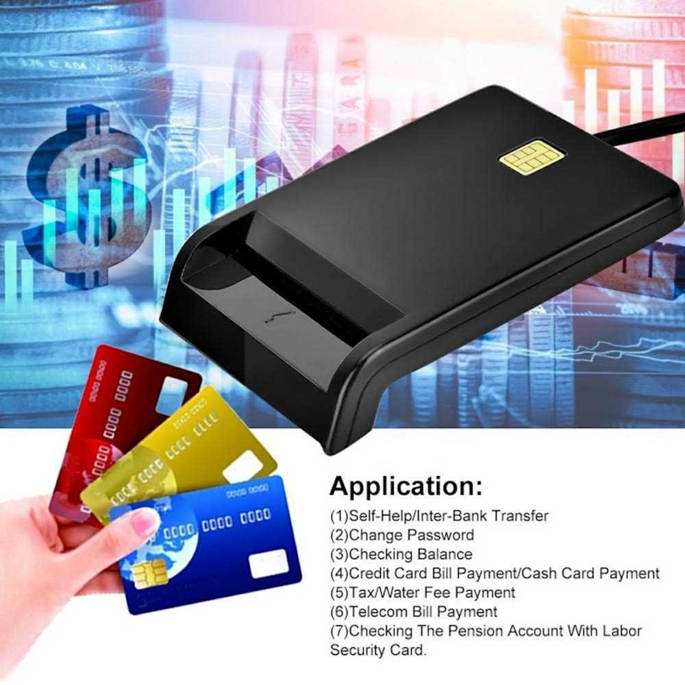 CP ID2 USB 2.0 ID kartes lasītājs 80cm vads 420 Kb/s (6.5x6cm) Melns