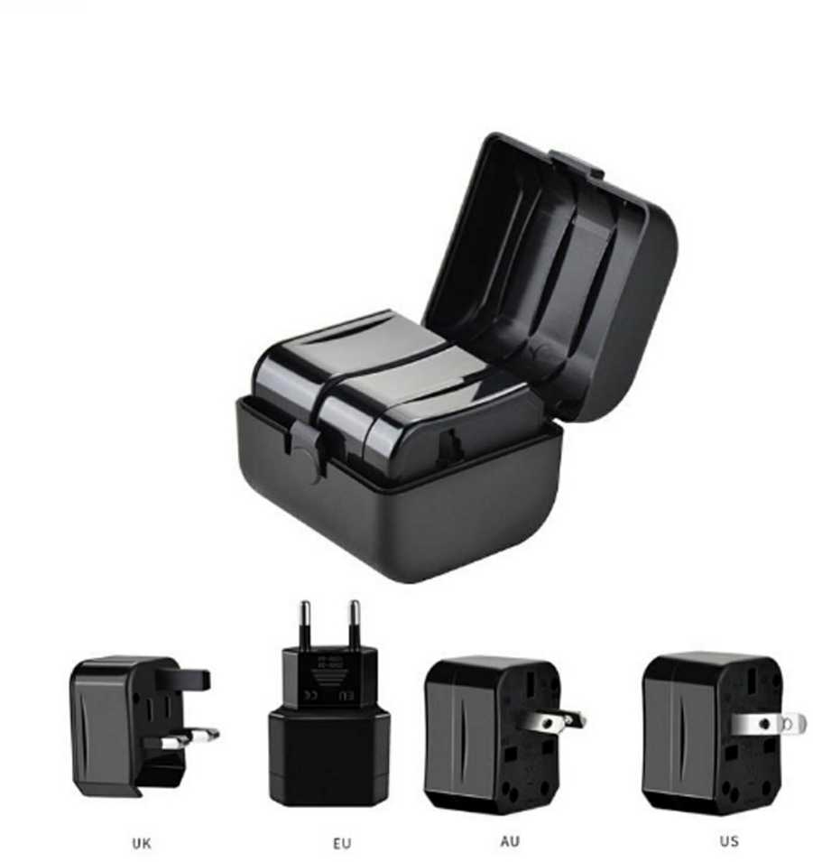 CP TR1 Ceļojumu Strāvas ligzdas 3in1 Multi adapteris UK 3-pin - Euro 2pin - US (USA) - Āzijas + Uzglabāšanas kaste