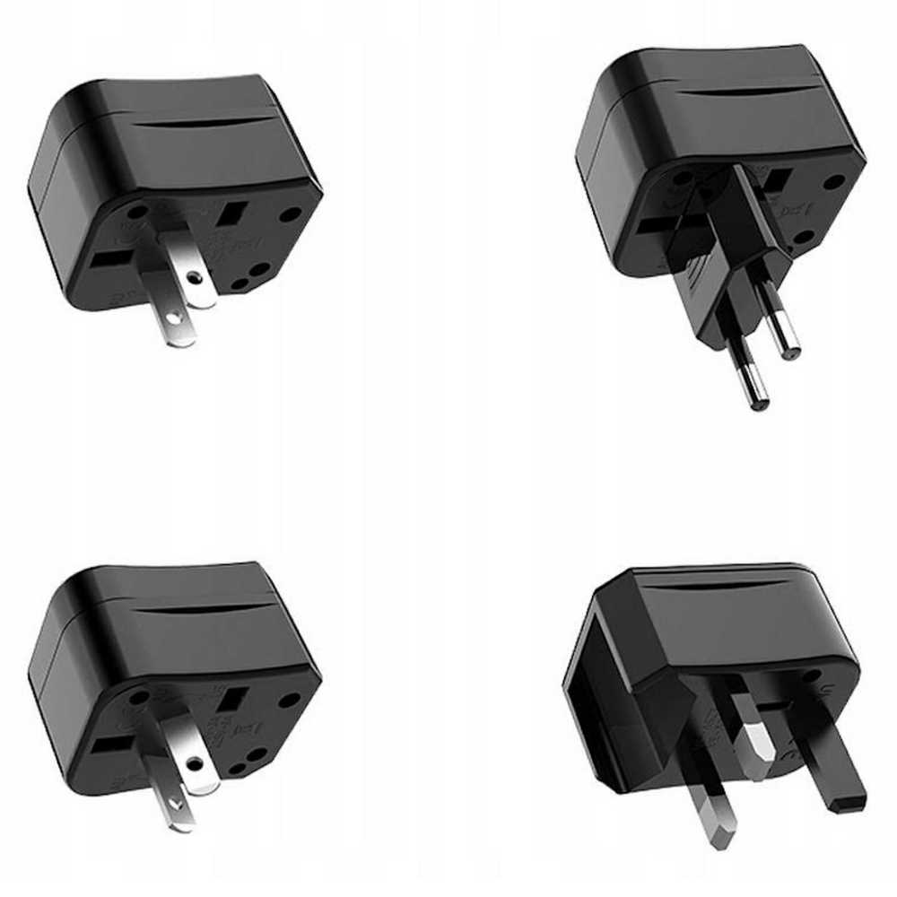 CP TR1 Ceļojumu Strāvas ligzdas 3in1 Multi adapteris UK 3-pin - Euro 2pin - US (USA) - Āzijas + Uzglabāšanas kaste