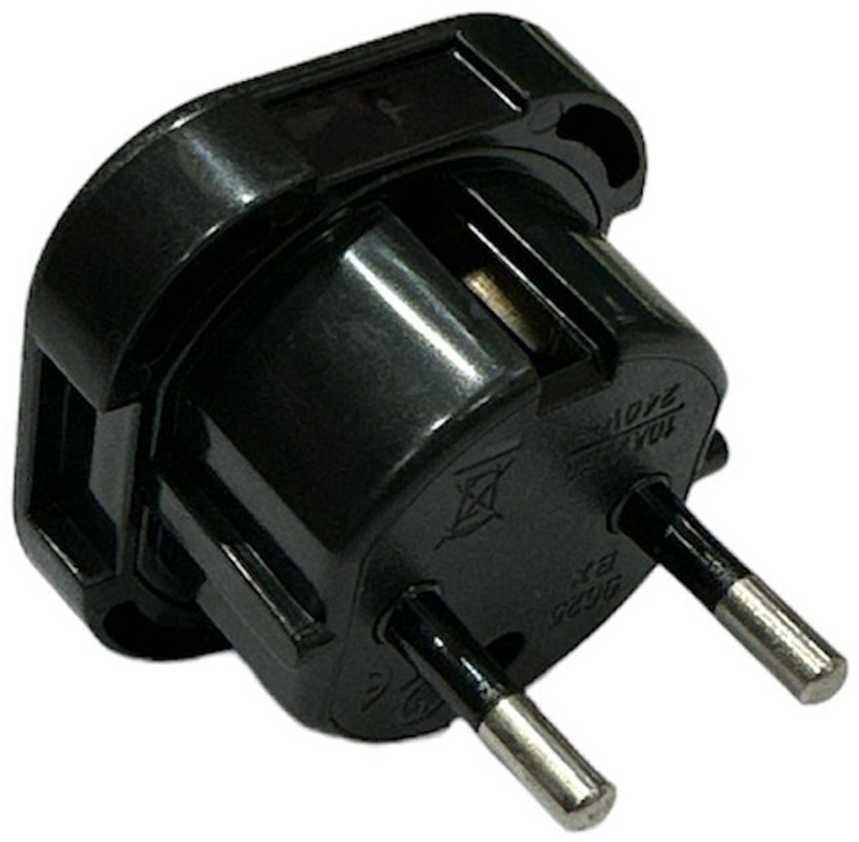 CP UK2 Strāvas ligzdas pāreja - no UK 3pin uz Euro Ligzdu - UK uz EU adapteris Melna (OEM)