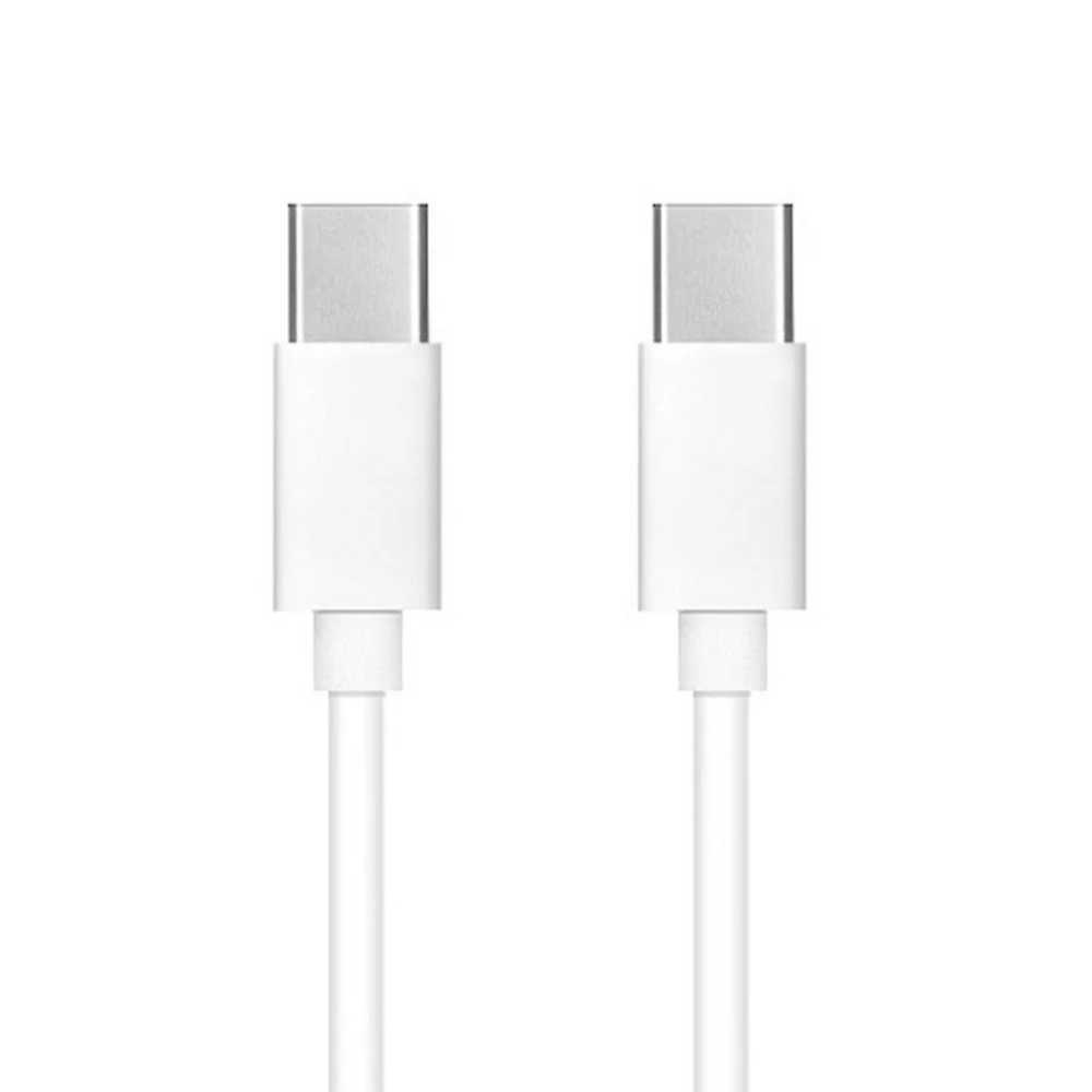 CP USB-C uz USB-C PD 60W 3A Super Ātras Uzlādes 1m Universāls Kabelis ar 8mm gariem konektoriem Balta