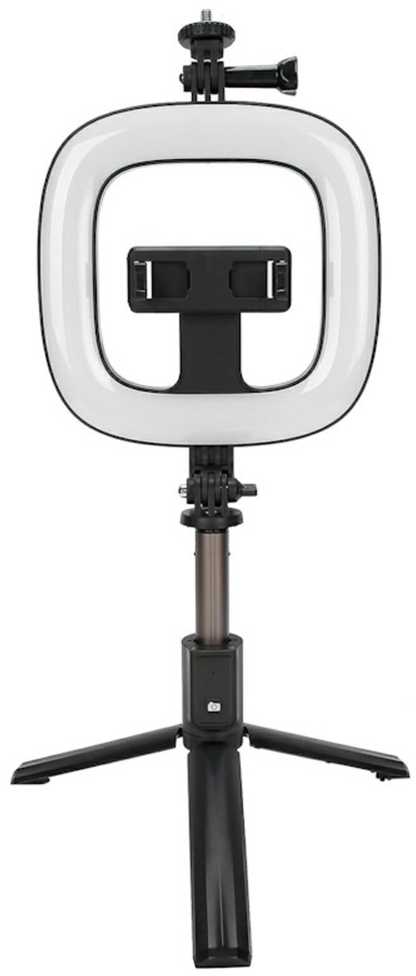 CP X1 LED 16cm Uzlādējama Selfie Lampa ar BT Pulti & Rokturi + Grīdas statīvu 20-90cm + Telefona stiprinājums