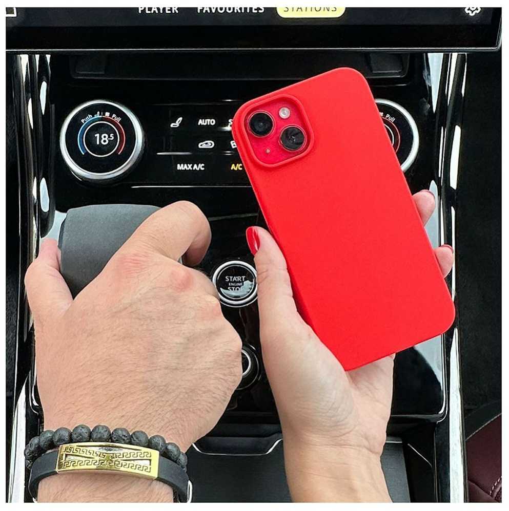 Dėklas Evelatus Premium Mīksta pieskāriena silikona aizmugures maks-apvalks priekš iPhone 15 Sarkana