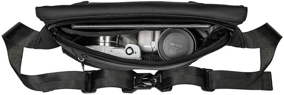 Divoom Pixoo Sling Bag V Premium Laikapstākļu izturīga soma ar Led Pixel Art Displeju & App vadību Melna