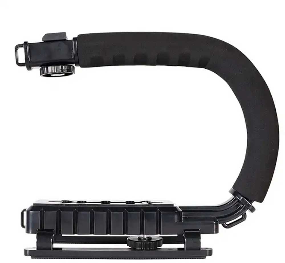 „Elight 4U“ nešiojamas stabilizatorius telefonui ir sportui / DLSR kamerai su 1/4 fiksacija, LED apšvietimu / mikrofonu