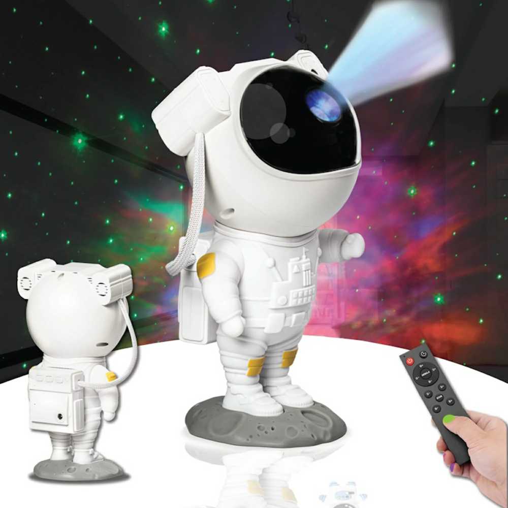 Elight A1 Astronauts 360° rotējošas galvas zvaigžņu debesu un miglāju projektors ar tālvadību, balts
