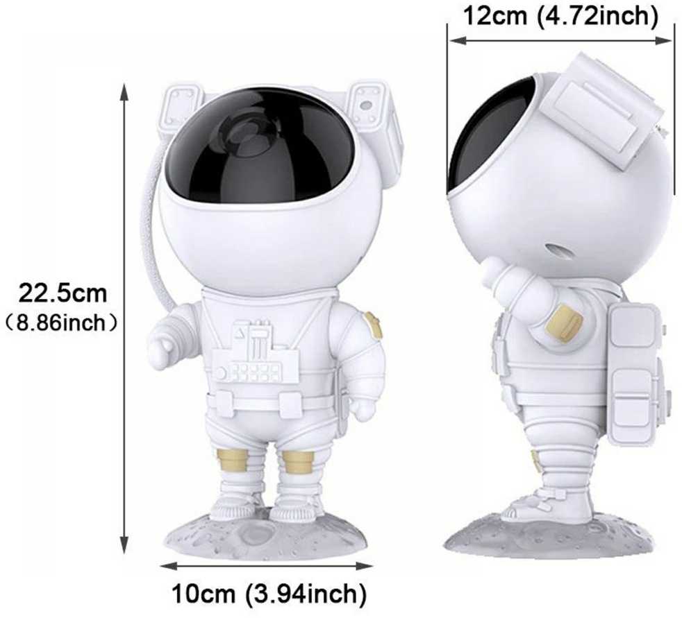Elight A1 Astronauts 360° rotējošas galvas zvaigžņu debesu un miglāju projektors ar tālvadību, balts