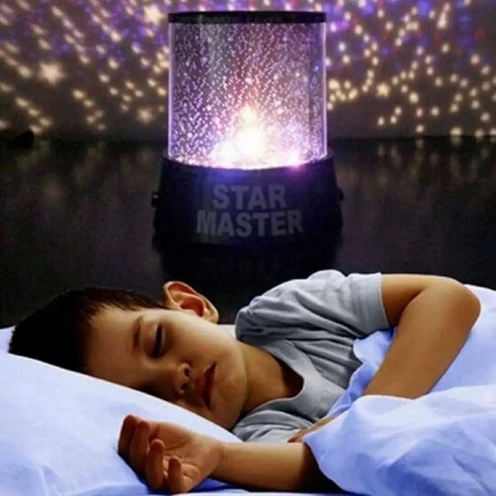 Elight STM Star Master Divu režīmu Zvaigžņu debesu projektors ar 4x AA / USB Vada strāvu Melna