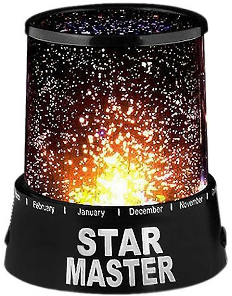 Elight STM Star Master Divu režīmu Zvaigžņu debesu projektors ar 4x AA / USB Vada strāvu Melna