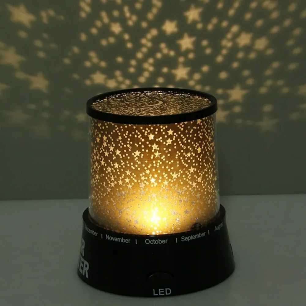 Elight STM Star Master Divu režīmu Zvaigžņu debesu projektors ar 4x AA / USB Vada strāvu Melna