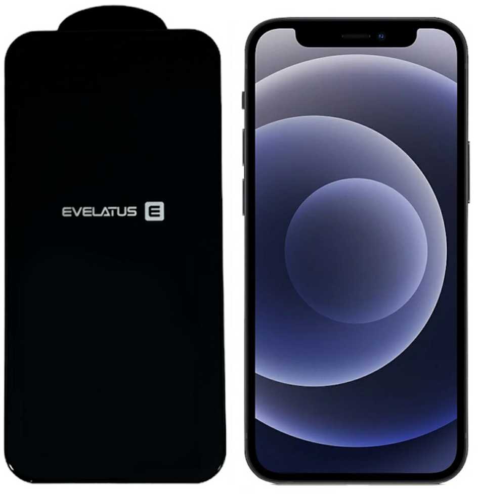 Evelatus Apsauginis stiklas Apple iPhone 12/12 Pro Corning Gorilla Glass Anti-Static 3D Full Cover 10X Stronger EVEAPP12CG5X