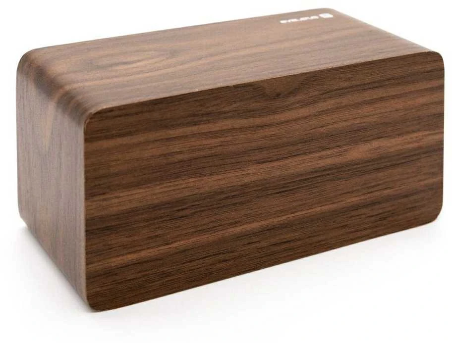 Evelatus EMC01 Digitāls Koka kubs Pulkstenis Modinātājs uzrāda mitrumu temperatūru + USB lādētājs Tumša koka