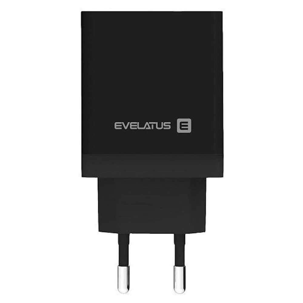Evelatus ETC06 Premium Tīkla Adaptīvs Lādētājs EU 3 Portu 32W USB-C / USB-A2 ETC06 Melna