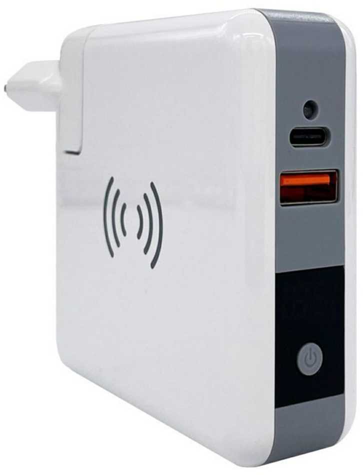 Evelatus EWC06 4in1 10W ceļojumu komplekts bezvadu un sienas lādētājs 18W USB-C / USB ar Power Bank 6700maah