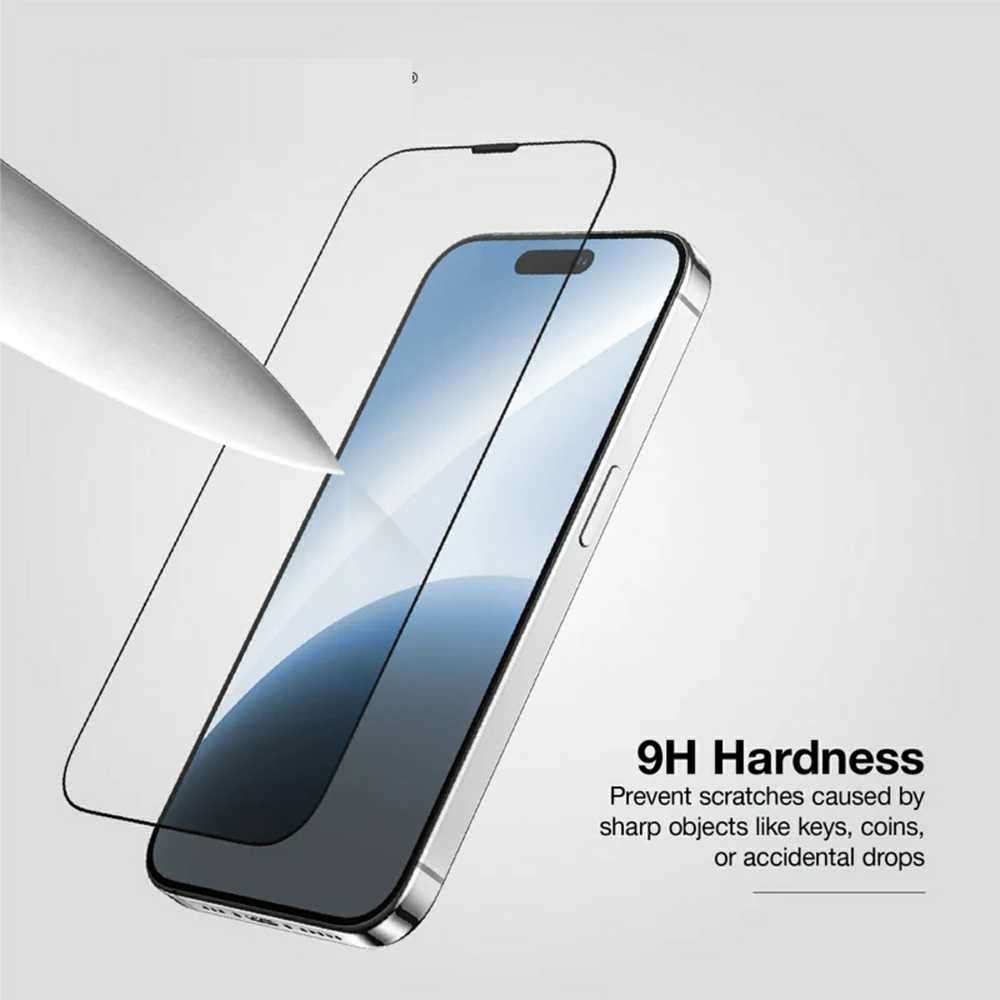 Evelatus Apsauginis stiklas Apple iPhone 15 Pro Max 2.5D Full Cover Japan Glue Glass Anti-Static EVEGS15PMSQ