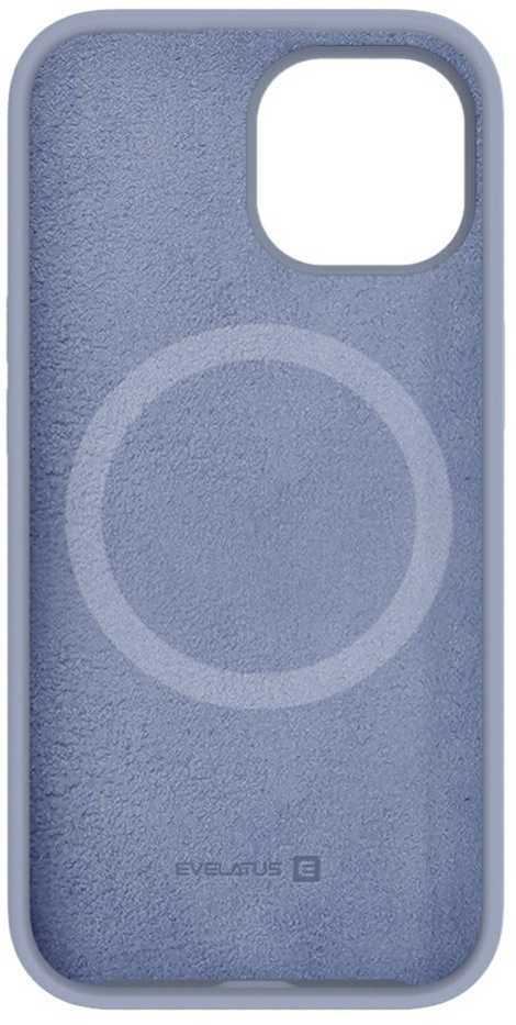 Evelatus Apple iPhone 15 Premium Magsafe Soft Touch Silikoninis dėklas Lavender Gray
