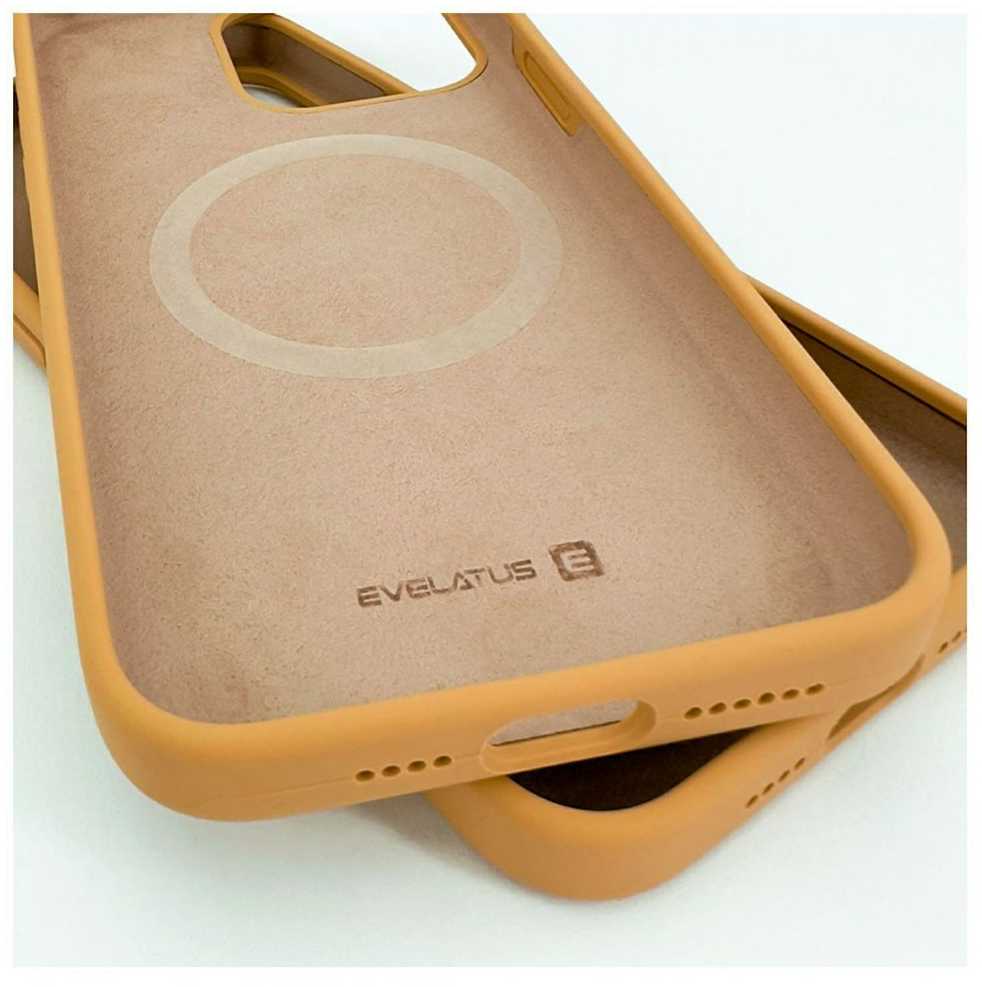 Evelatus Apple iPhone 15 Pro Max Premium Magsafe Soft Touch Silikoninis dėklas Gold