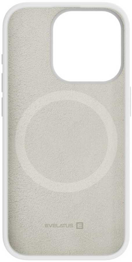 Evelatus Apple iPhone 15 Pro Premium Magsafe Soft Touch Silikoninis dėklas Baltas