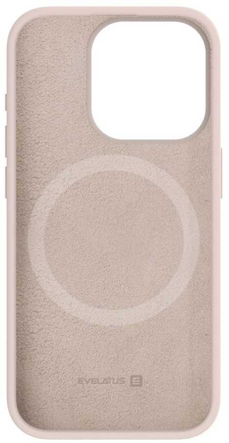 Evelatus Apple iPhone 15 Pro Premium Magsafe Soft Touch Silikoninis dėklas Rožinė Sand