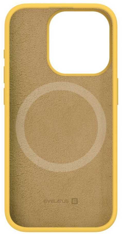 Evelatus Apple iPhone 15 Pro Max Premium Magsafe Soft Touch Silikoninis dėklas Gold