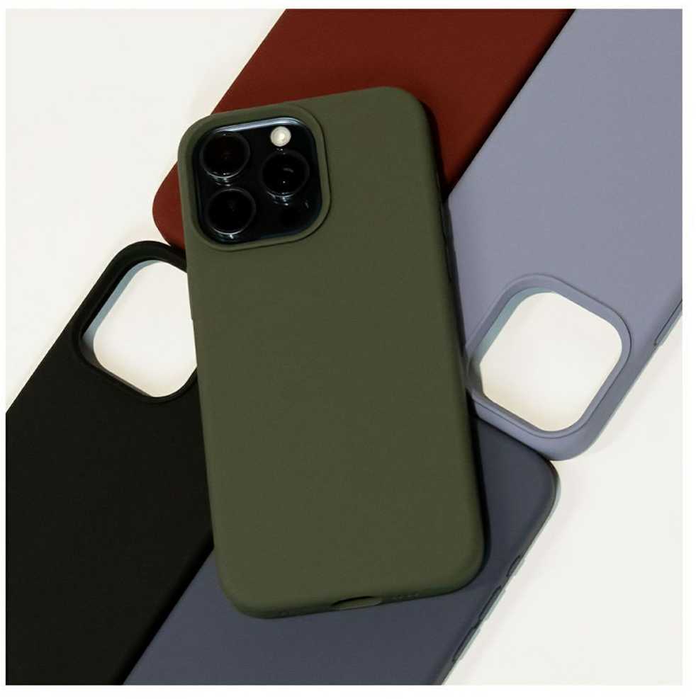 Dėklas Evelatus Premium Mīksta pieskāriena silikona aizmugures maks-apvalks priekš iPhone 15 Bordo