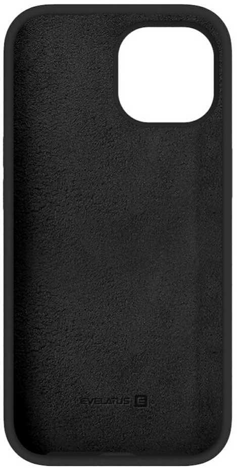 Dėklas Evelatus Premium Mīksta pieskāriena silikona aizmugures maks-apvalks priekš iPhone 15 Plus Melna