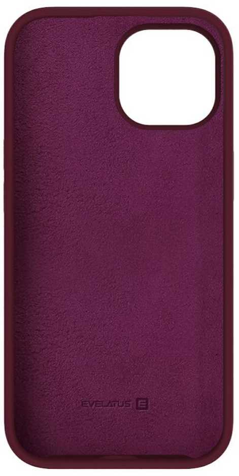 Dėklas Evelatus Premium Mīksta pieskāriena silikona aizmugures maks-apvalks priekš iPhone 15 Bordo