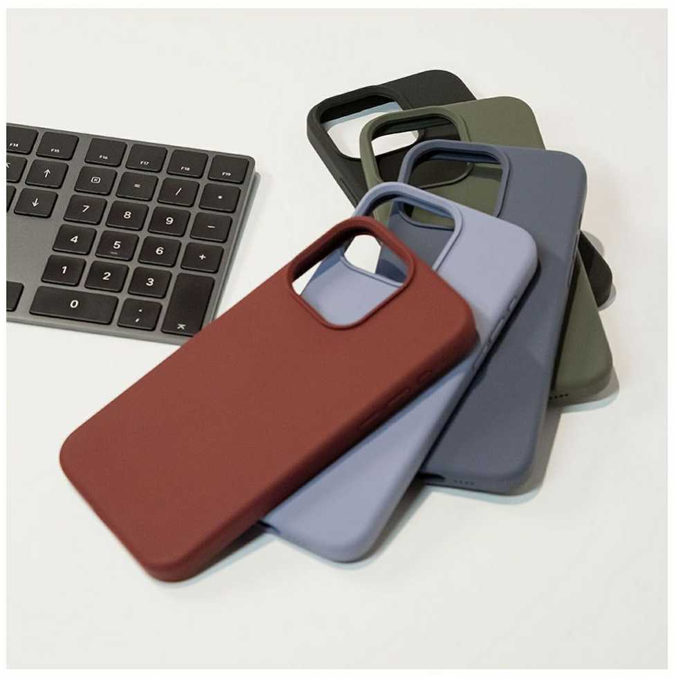 Dėklas Evelatus Premium Mīksta pieskāriena silikona aizmugures maks-apvalks priekš iPhone 15 Bordo
