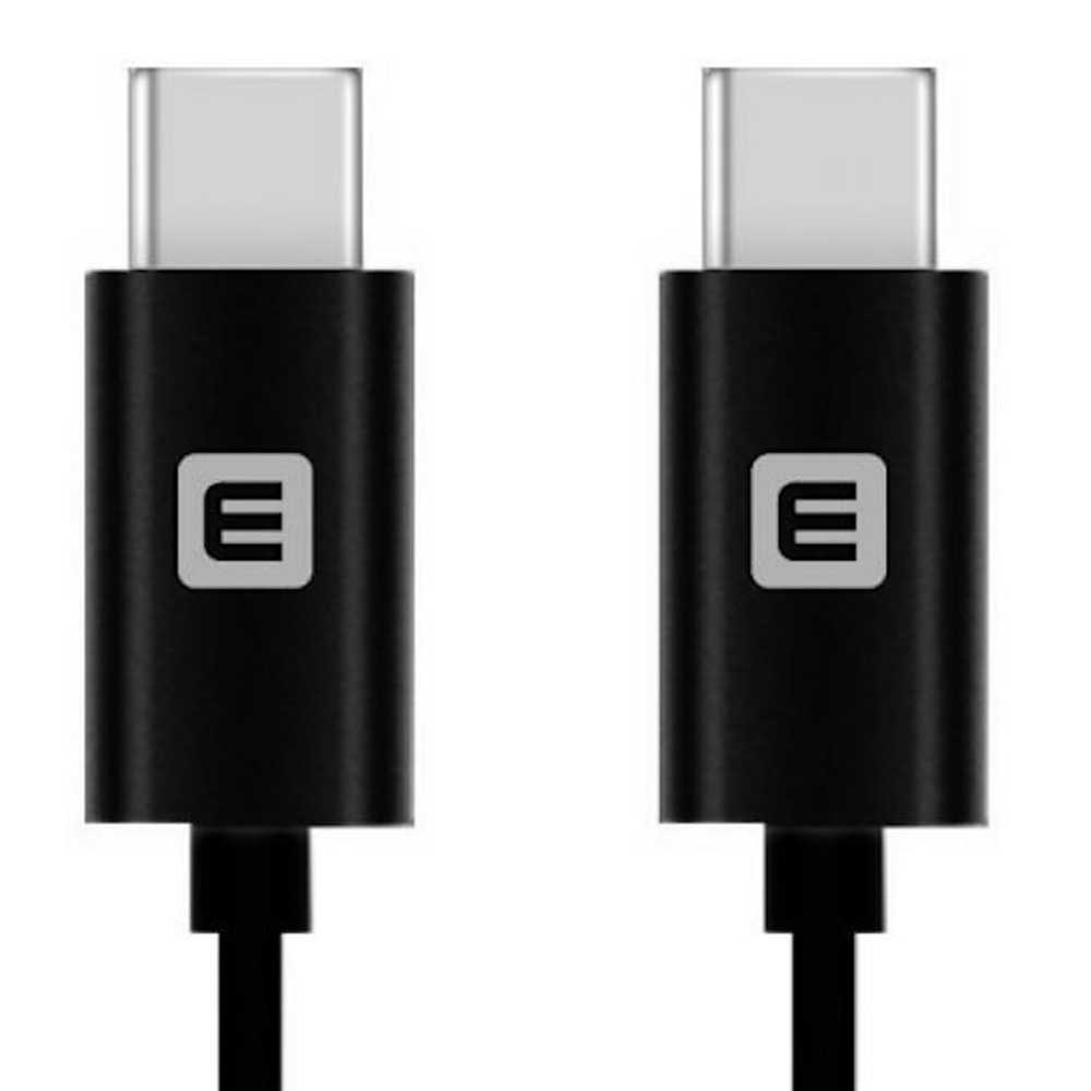 Evelatus TPC03 Izturīga TPE USB uz USB-C (Type-C) Ātra 3.1A Datu un Lādētāja Kabelis 1m Melns