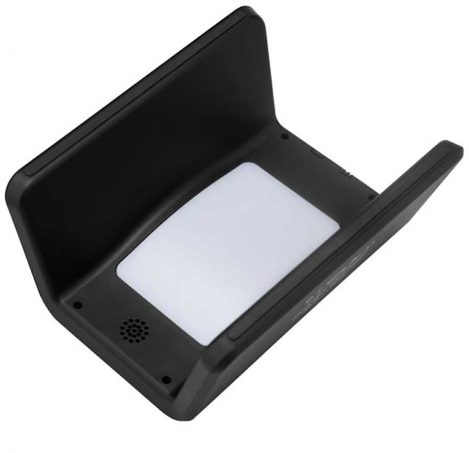 Evelatus WCC01BK 2in1 Lielais Ciparu Signāla Pulkstenis ar 10 W bezvadu lādētāju un RGB krāsu lampu melnā krāsā