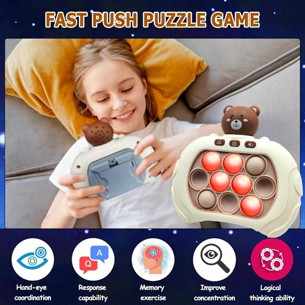 Cameron Sino Rotaļlietas GameBox J313 Vaikams Pop It 200 lygių žaidimas atminties ir reakcijos lavinimui (3+ lygiai) J313