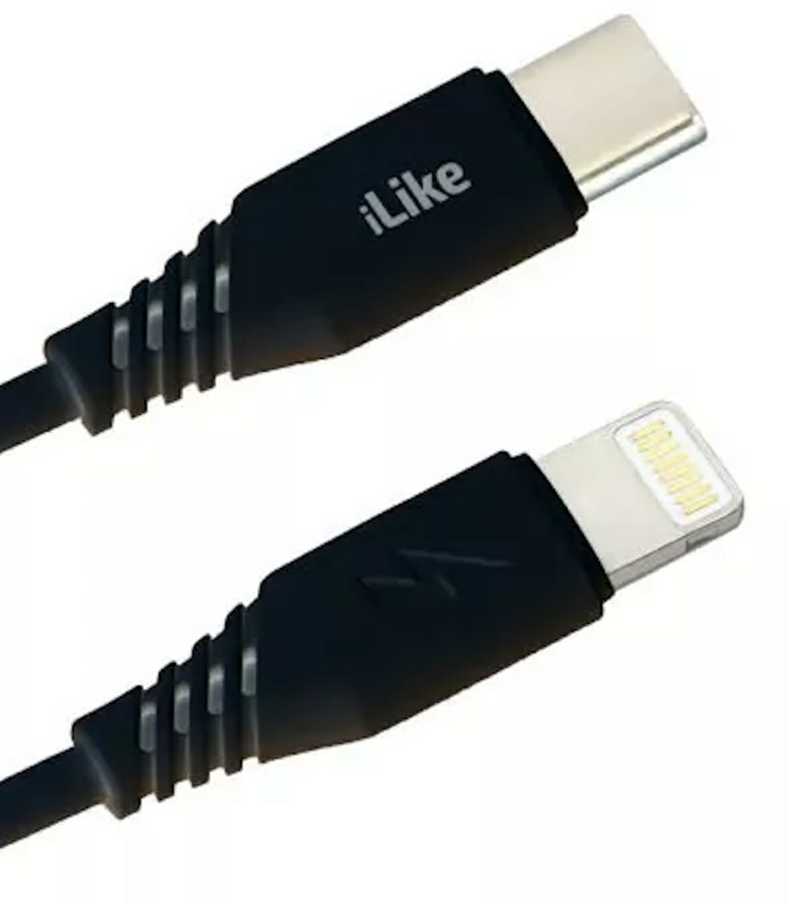 „iLike Apple“ įkrovimo laidas, C tipo į „Lightning“ jungtį, CTL01, juodas