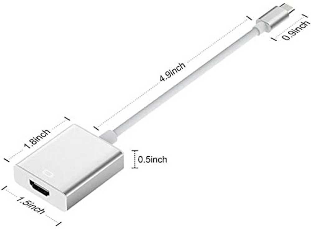 iLike HD2 USB-C Spraudnis uz HDMI 4K Ligzdas Audio un Video Kabelis Adapteris 10cm - Konvertors Balts (OEM)