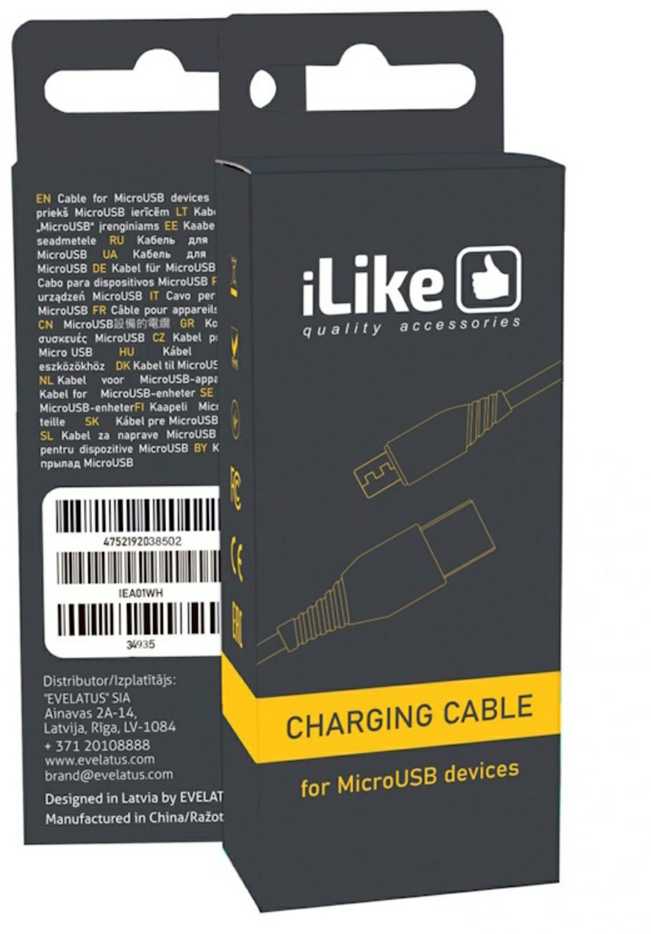 iLike ICM01 Izturīgs TPE USB uz Micro USB Universālais Lādētāja Kabelis 1m Balts