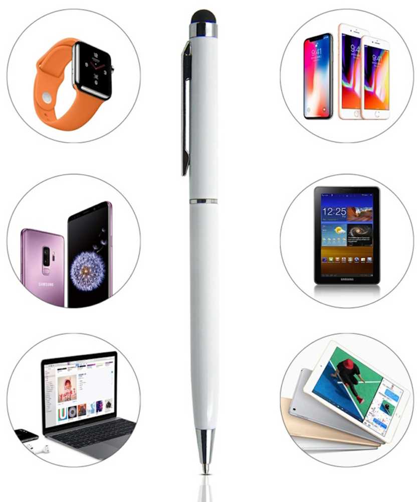 iLike PN1 Universāls 2in1 kapacitīvo ekrānu Stylus ar pildspalvu (Mobilajiem telefoniem un Planšetdatoriem) Balta