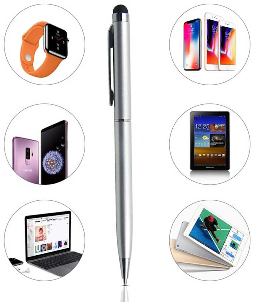 iLike PN1 Universāls 2in1 kapacitīvo ekrānu Stylus ar pildspalvu (Mobilajiem telefoniem un Planšetdatoriem) Sudrabains