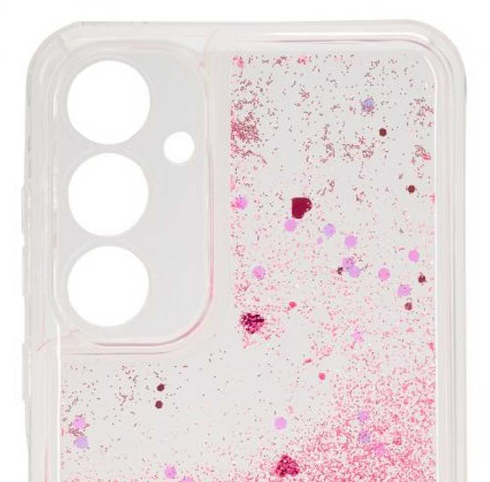 iLike Tylny pokrowiec Samsung Galaxy A35 Silikoninis dėklas Vanduo Glitter Rožinė ILISAMA35WGP