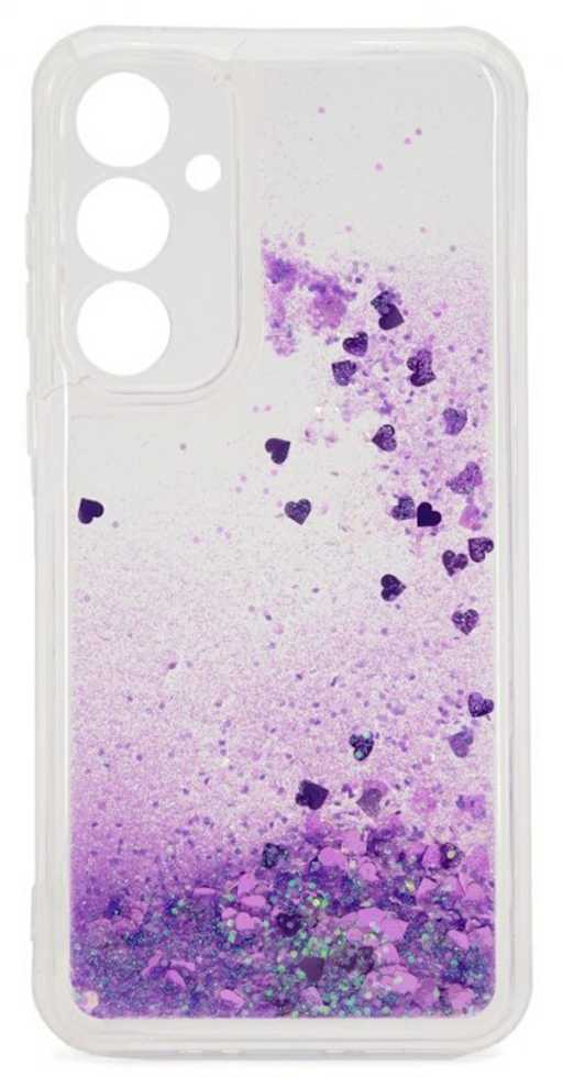iLike Tylny pokrowiec Samsung Galaxy A35 Silikoninis dėklas Vanduo Glitter Violetinė ILISAMA35WGPU