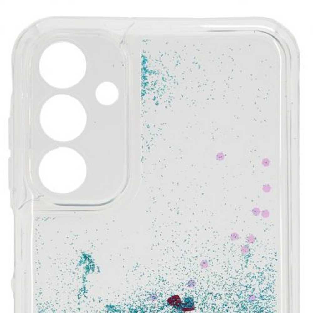 iLike Tylny pokrowiec Samsung Galaxy A35 Silikoninis dėklas Vanduo Glitter Mėlyna ILISAMA35WGB