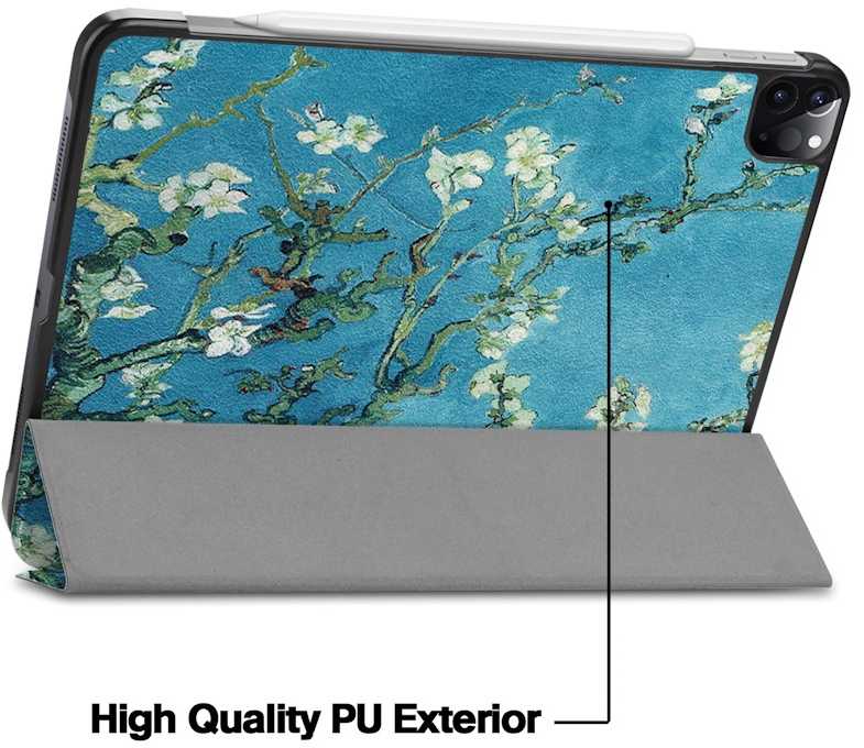 iLike Tri-Fold Plāns Eko-Ādas Statīva Maks Huawei MatePad SE 10.1'' (2022) Ags3K-W20 / Ags3K-AL20 Sakura